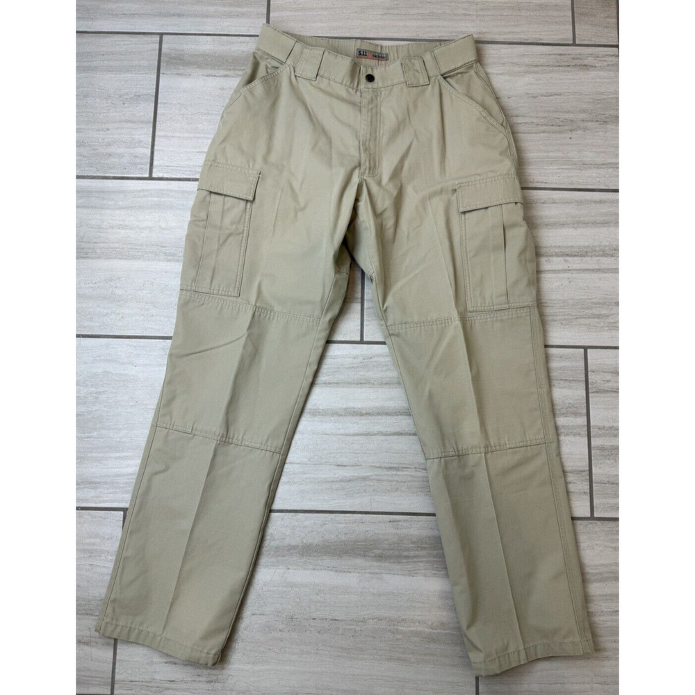 5.11 Tactical TDU Ripstop Pants Men's Beige Cargo Pockets Size‎ 34x34